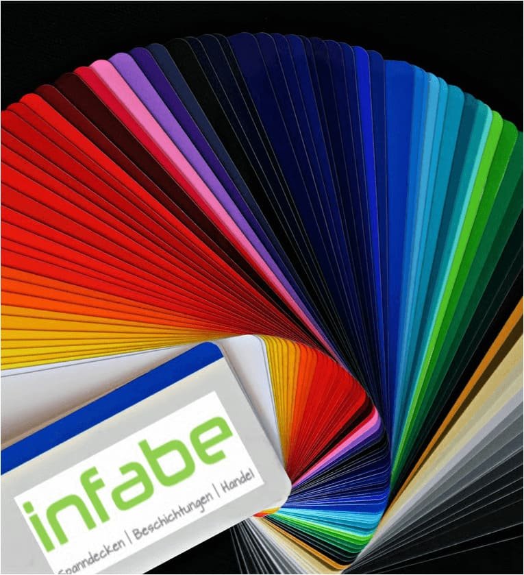 Farboptionen für Spanndecken von InFaBe