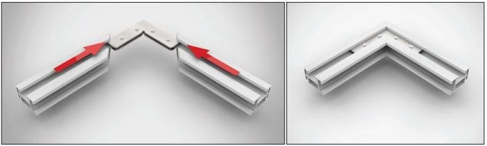 Eckprofil-Beispiel für Spiegelspanndecken