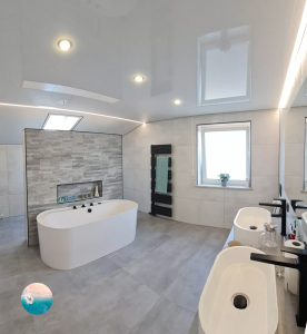 Referenzen Infabe Badezimmer Hochglanz Spanndecke